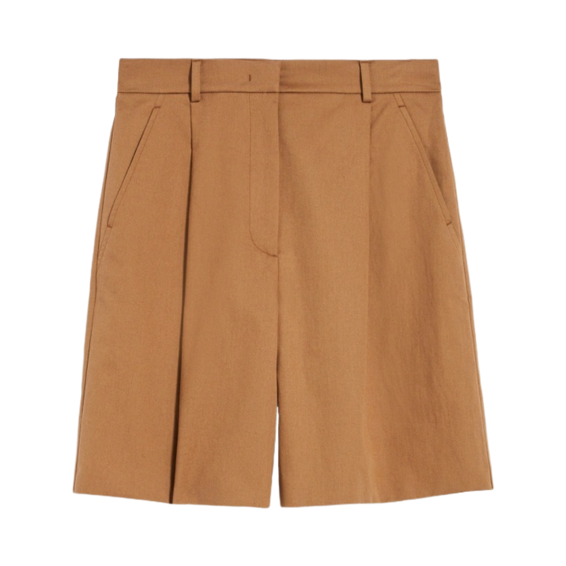 (W) 위켄드 막스마라 에쿠바 코튼 린넨 버뮤다 쇼츠 토바코((W) Weekend Max Mara Ecuba Cotton and Linen Bermuda Shorts Tobacco) - 1