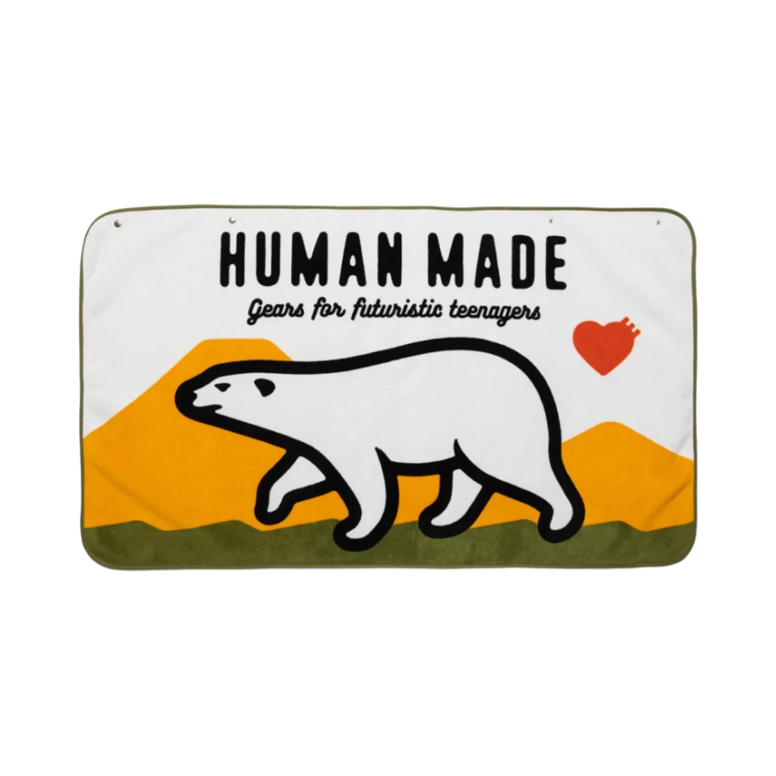휴먼 메이드 플리스 블랭킷 올리브 드랩(Human Made Fleece Blanket Olive Drab) - 1