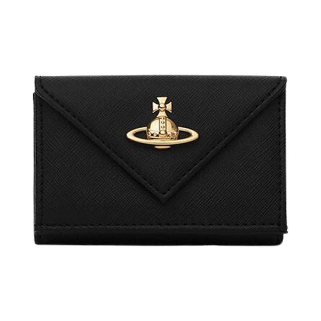 5115002EW-S000B-N402 Vivienne Westwood Envelope Leather Wallet Black