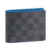 Louis Vuitton Slender Wallet Damier Graphite Blue