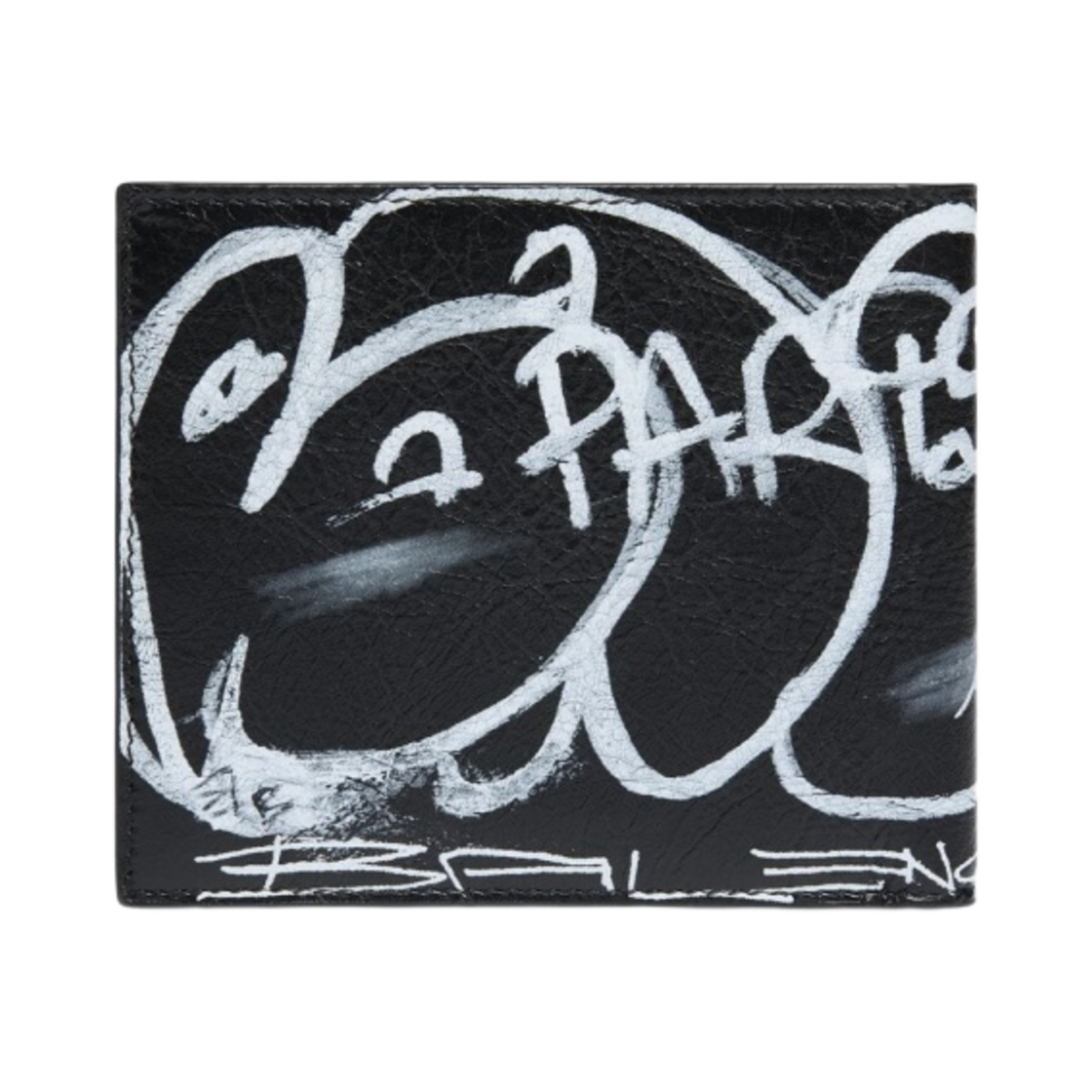 발렌시아가 캐쉬 스퀘어 반지갑 그래피티 블랙(Balenciaga Cash Square Folded Wallet Graffiti Black) - 2