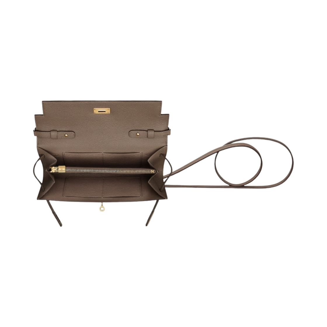 에르메스 캘리 클래식 장지갑 미조레 고트스킨 & 골드 하드웨어 에뚜쁘(Hermes Kelly Classic Wallet Mysore Goatskin & Gold Etoupe) - 2