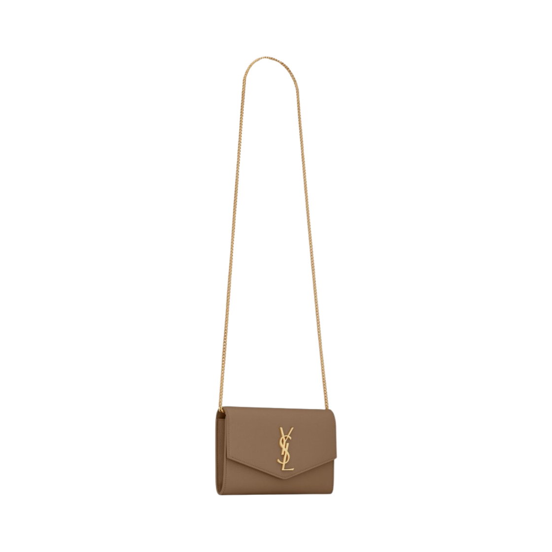 생로랑 그랑드 뿌드르 엠보스드 레더 업타운 체인 지갑 토프(Saint Laurent Uptown Chain Wallet in Grain de Poudre Embossed Leather Taupe) - 2