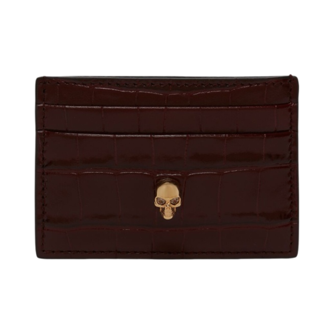 알렉산더 맥퀸 스컬 카드 홀더 버건디(Alexander McQueen Skull Card Holder Burgundy) - 1