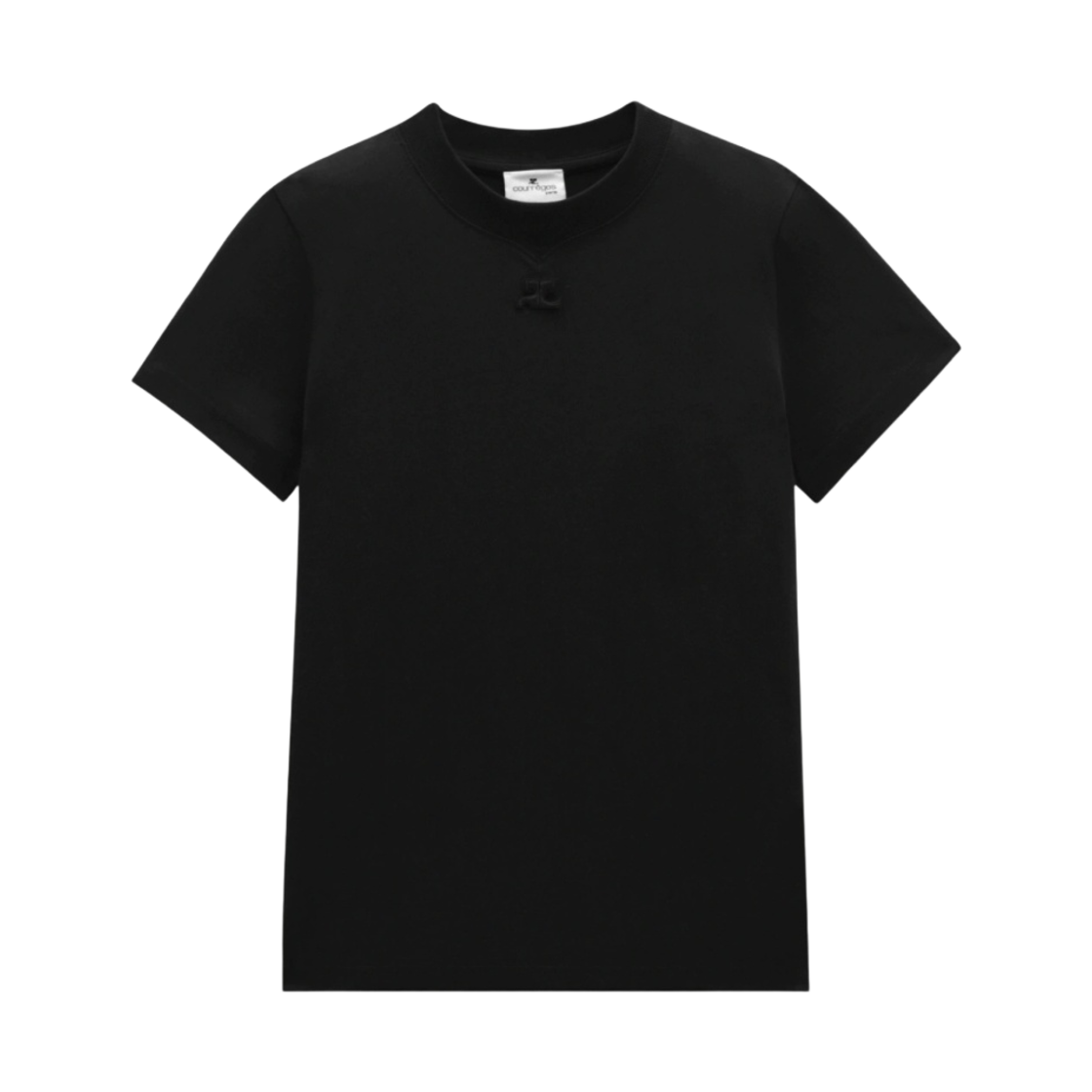 (W) 꾸레쥬 스왈로우 티셔츠 블랙((W) Courreges Swallow T-Shirt Black) - 1