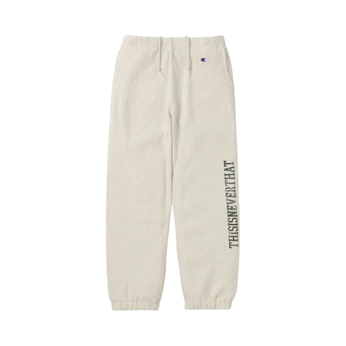 챔피온 x 디스이즈네버댓 리버스 위브 스웨트팬츠 오트밀(Champion x Thisisneverthat Reverse Weave Sweatpants Oatmeal)
