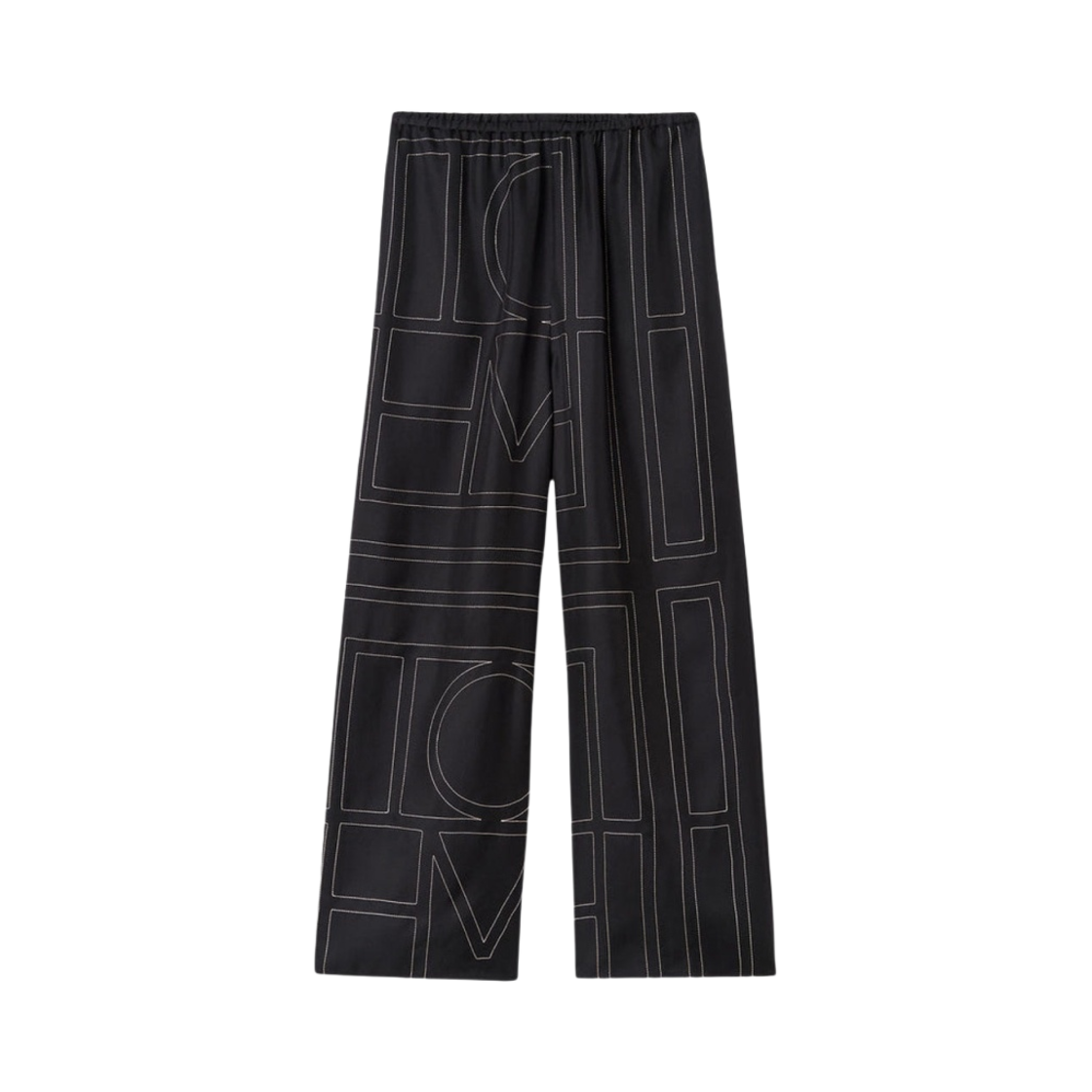 213-255-707-925 (W) Toteme Monogram PJ Bottoms Black