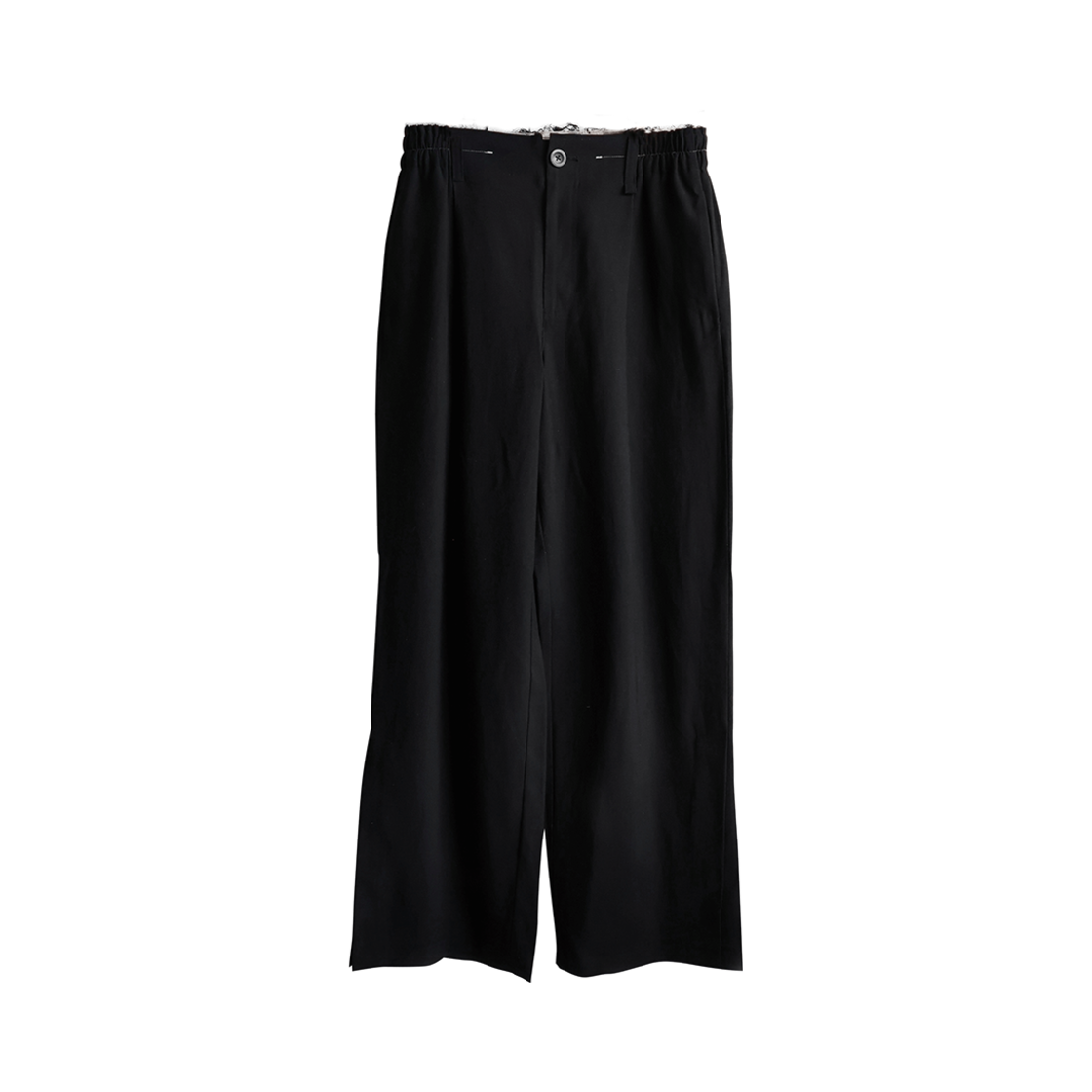 25SSLP01BLA NA A NANA Slit Wide Pants Black