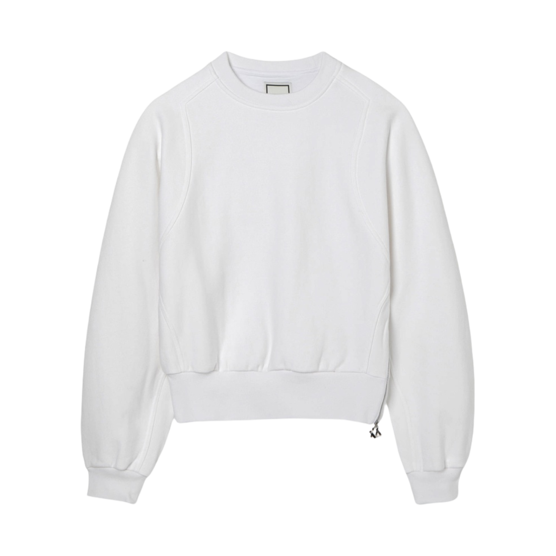 (W) 우영미 라벨 포인트 스웨트셔츠 화이트 - 22SS((W) Wooyoungmi Label Point Sweatshirt White - 22SS) - 1