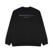 Wooyoungmi Gradient Embossed Back Logo SweatShirt Black - 24SS
