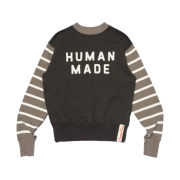 Human Made Striped Sleeve Sweatshirt Charcoal