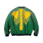 Kapital 2 Tone Big Fleece Sweatshirt Black Green