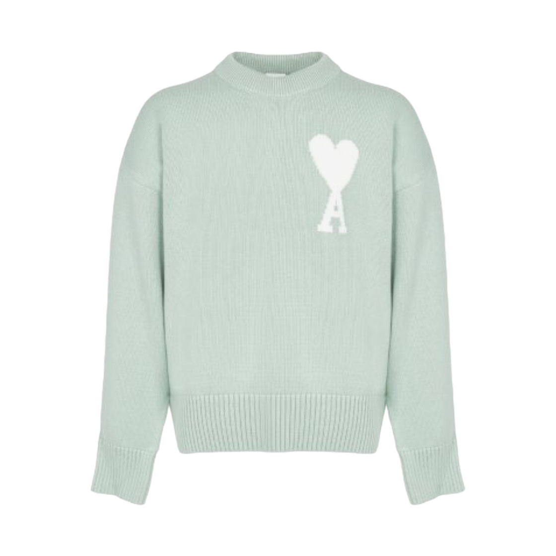 아미 빅 하트 로고 오버사이즈 스웨터 아쿠아(AMI de Coeur Oversize Sweater Aqua) - 1