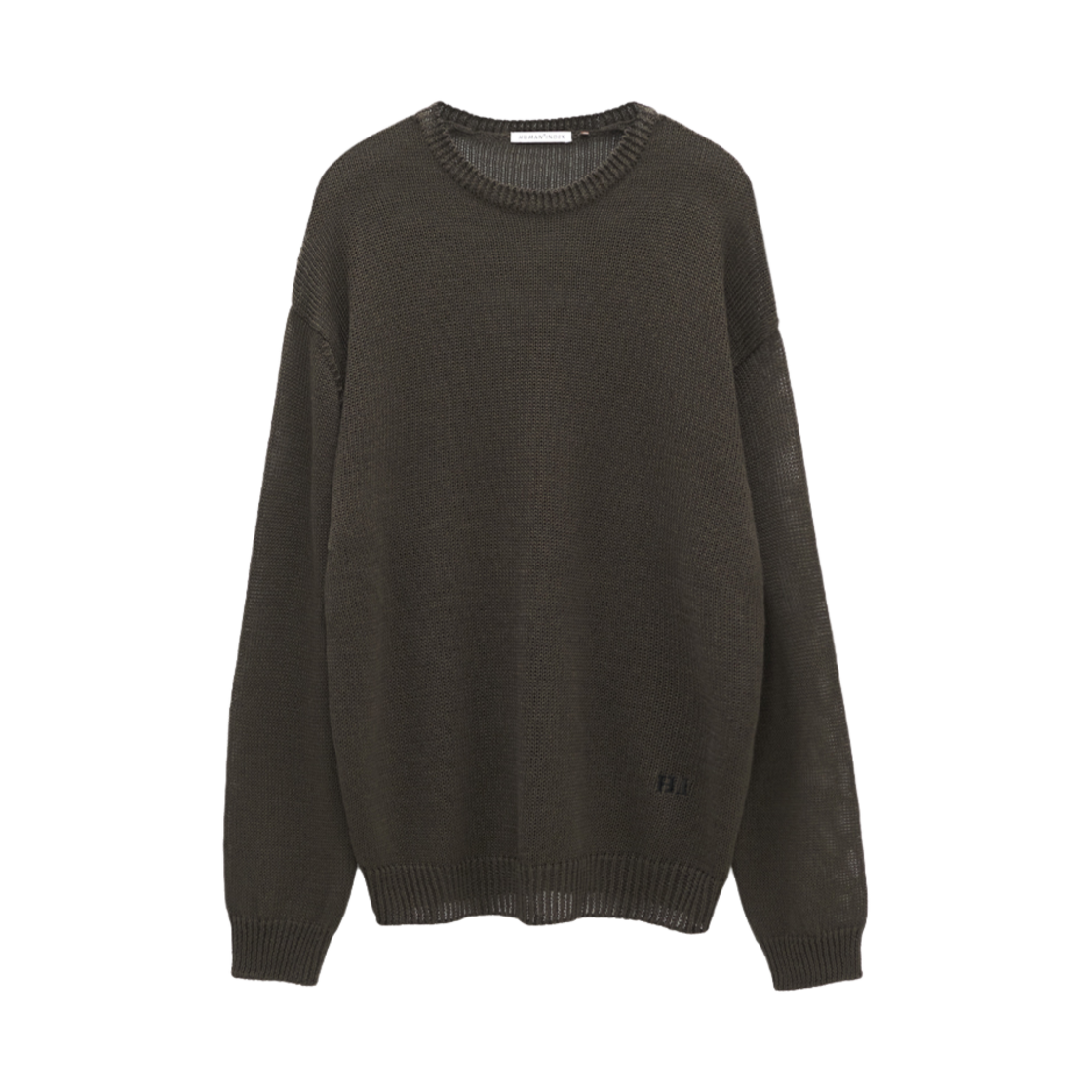 HM4EKN0701C0 Polyteru Human Index Human Loosed Knit Brown
