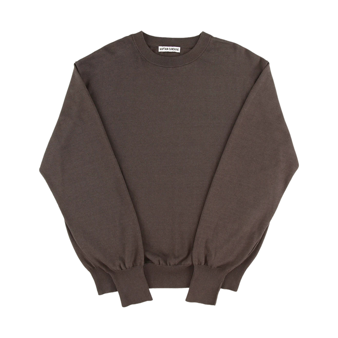 A0KS0000OZTK Kaptain Sunshine Cotton Knit Crewneck Pullover Brown