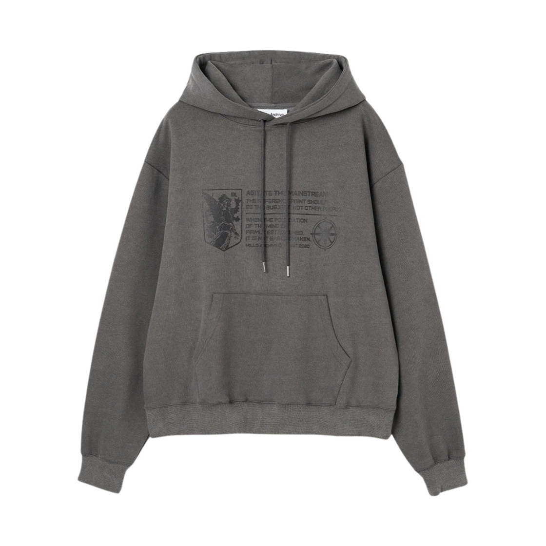 밀로 아카이브 아이코닉 더미 후디 스톤 블랙(Millo Archive Iconic Dummy Hoodie Stone Black) - 1
