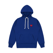 Play Comme des Garcons Hooded Sweatshirt Navy