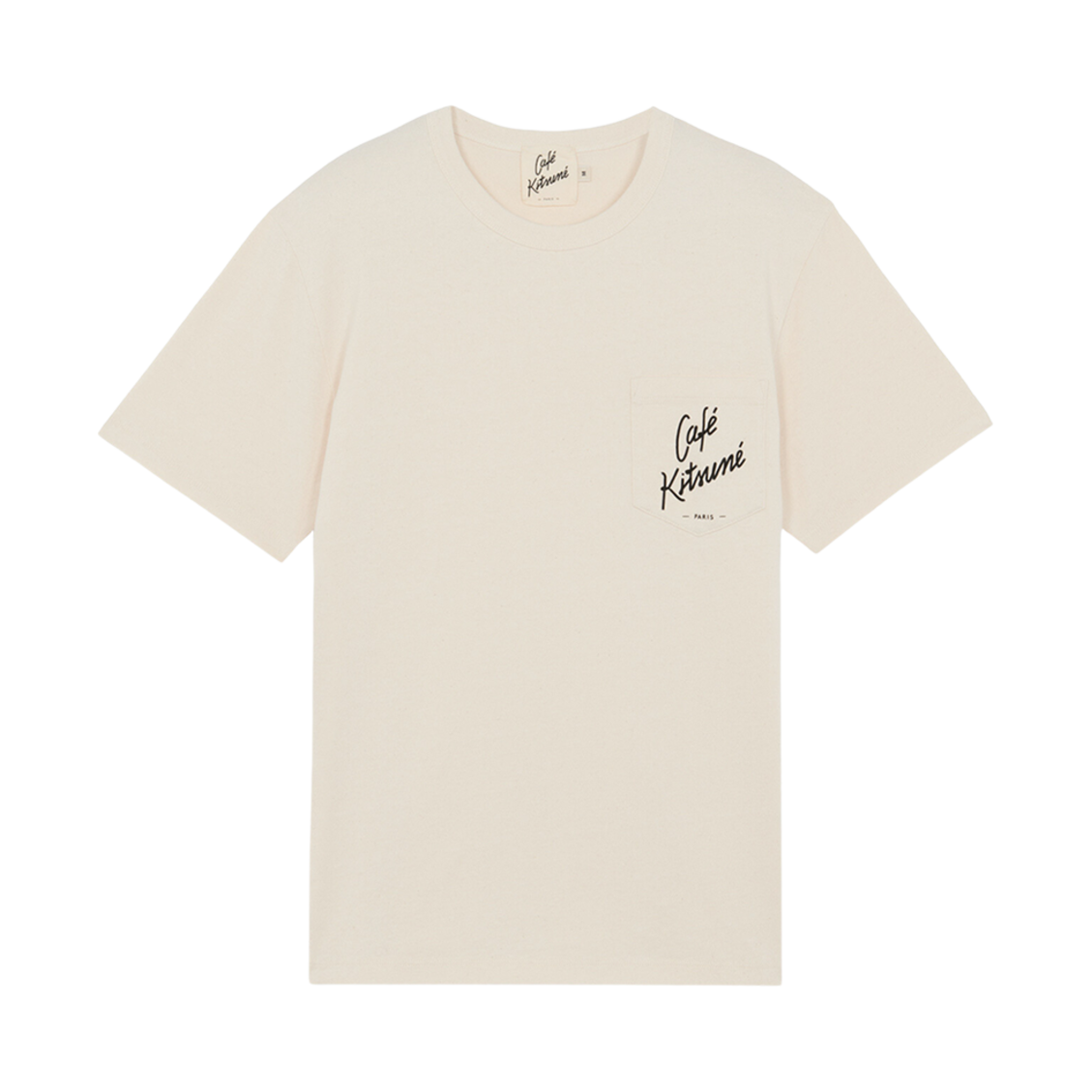 메종 키츠네 카페 키츠네 클래식 포켓 티셔츠 라떼(Maison Kitsune Cafe Kitsune Classic Pocket T-Shirt Latte) - 1
