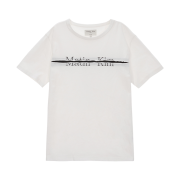 (W) Matin Kim Logo Cutted Layered Top White