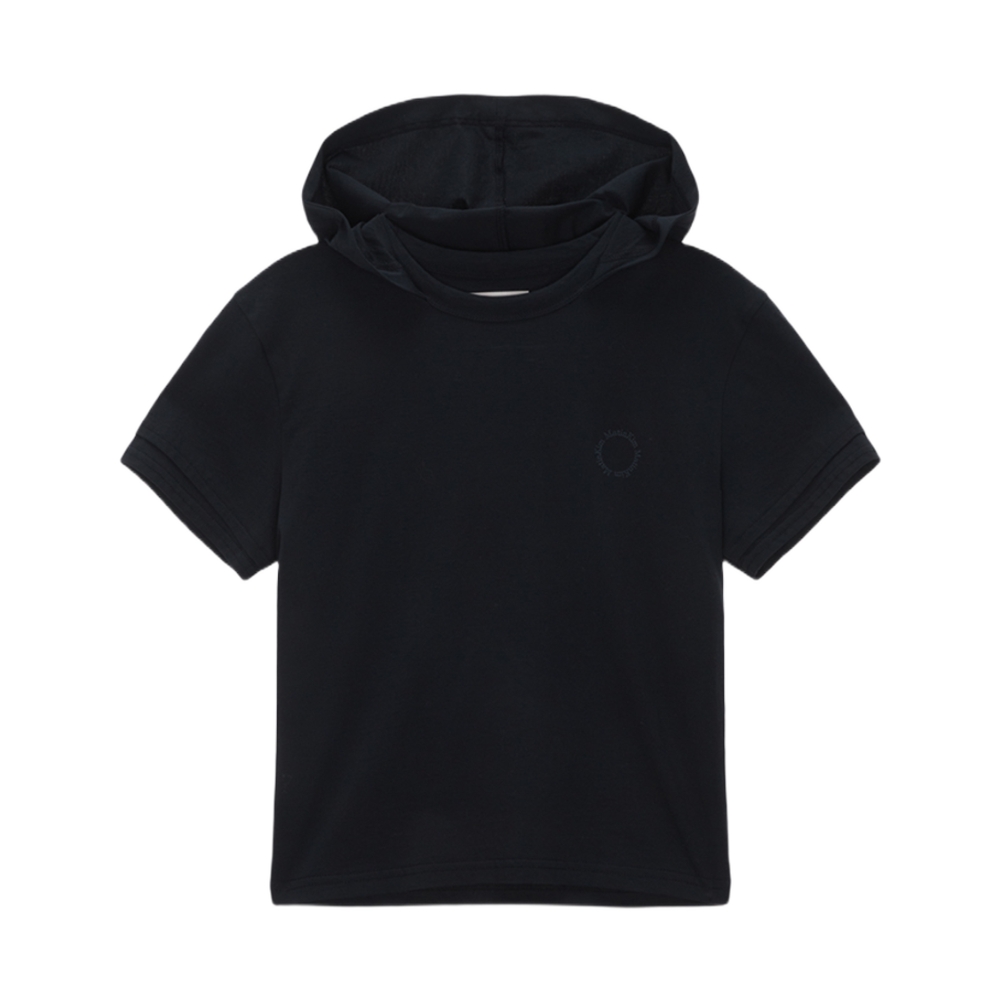 MK2434TS026M (W) Matin Kim Layered Hoody Half Sleeve Top Navy