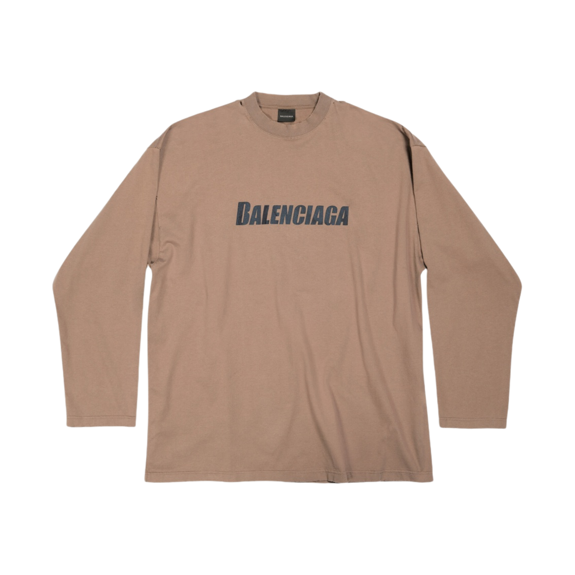 발렌시아가 캡 오버사이즈 롱슬리브 티셔츠 그레이(Balenciaga Caps Oversized Long Sleeve T-Shirt Grey) - 1