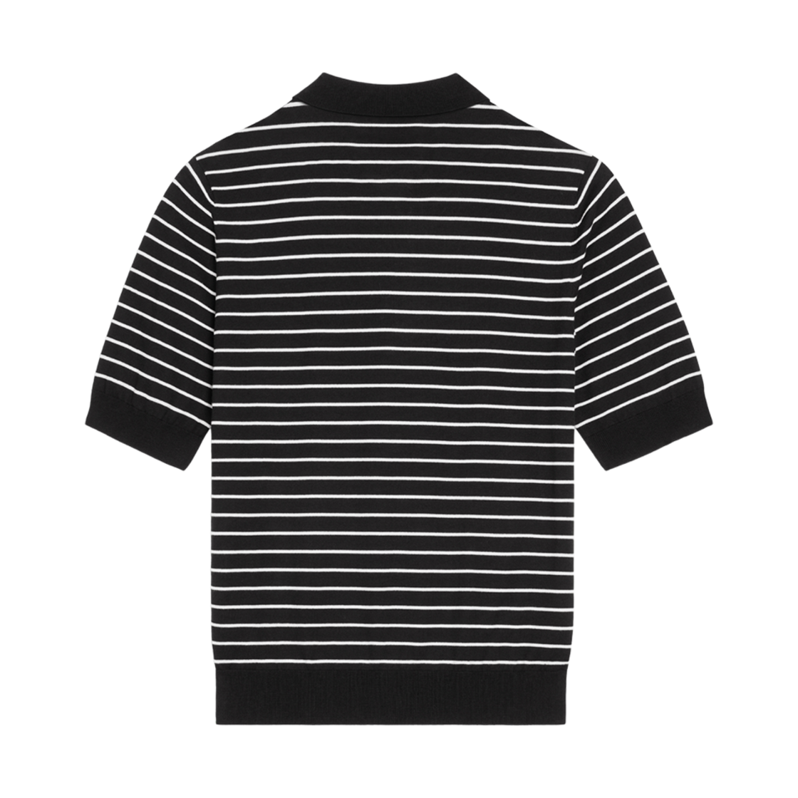 셀린느 스트라이프 파인  코튼 트리옹프 폴로 블랙 에크루(Celine Triomphe Polo in Striped Fine Cotton Black Ecru) - 2