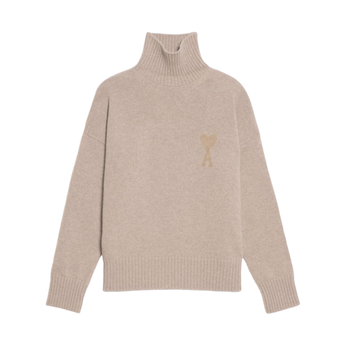 UKS440-025-250 AMI de Coeur Needle Punch Sweater Beige