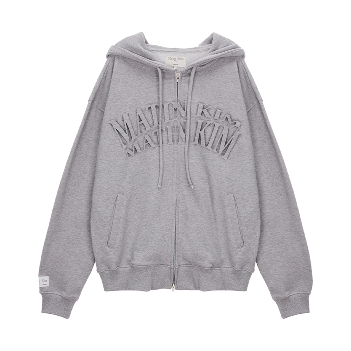 MK2400JP017MGY (W) Matin Kim Matin Crescendo Logo Hoody Zip Up Jumper Grey