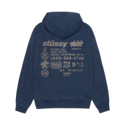 Stussy DNA Zip Hoodie Navy