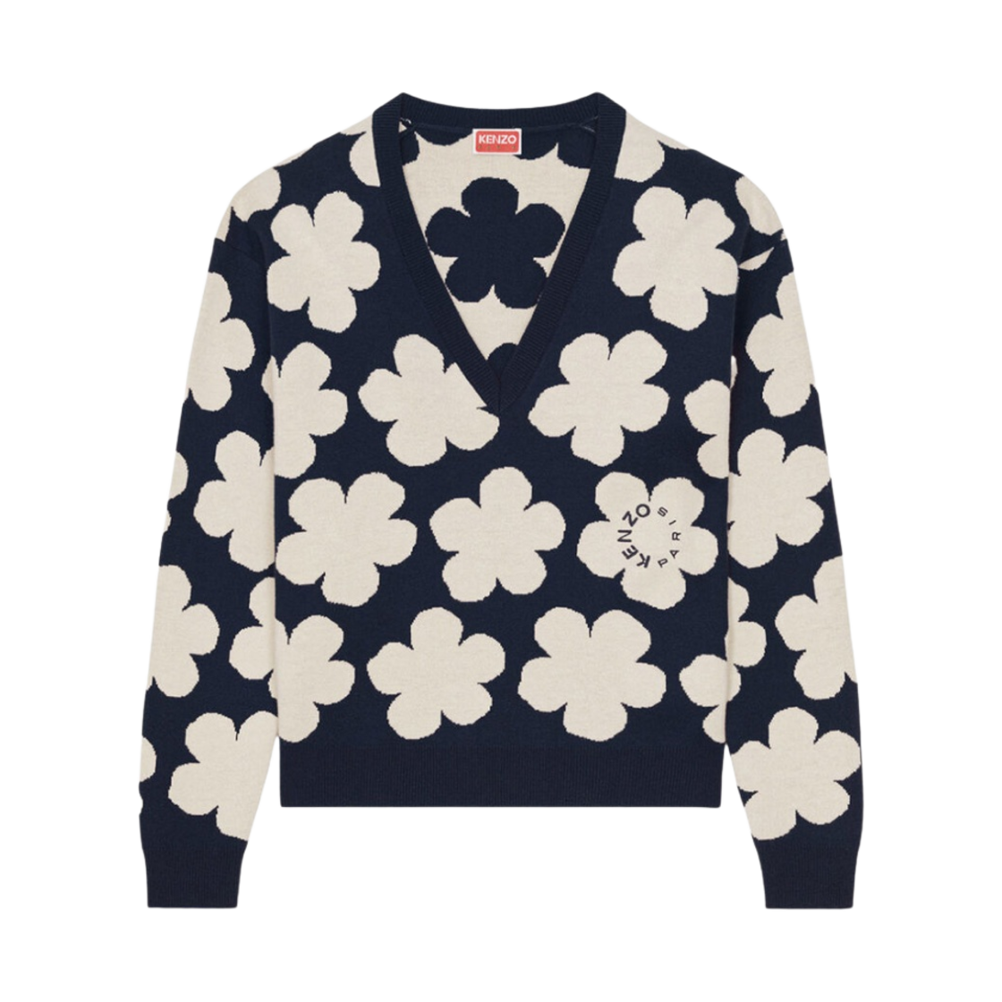 (W) 겐조 하나 닷 자카드 점퍼 미드나잇 블루