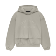 Essentials Nylon Fleece Hooded Sweater Seal - 24SS