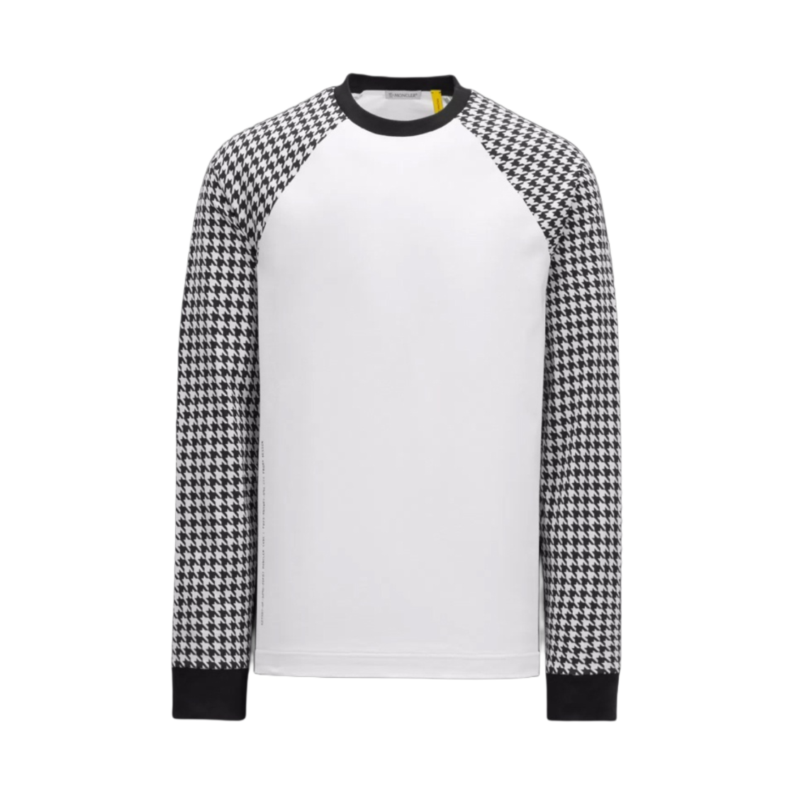 トップス Moncler Fragment Houndstooth Longsleeve 몽클레르 x 프라그먼트 하운드투스 롱 슬리브 티셔츠 블랙