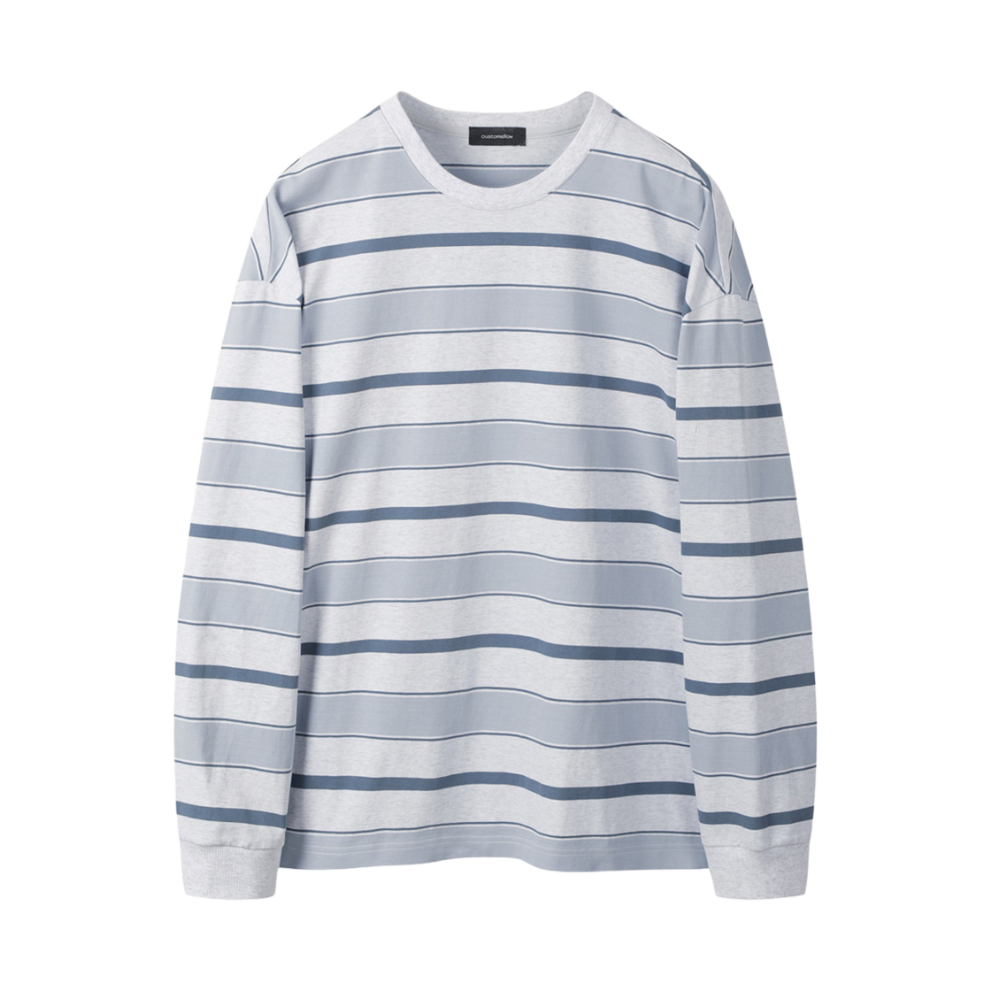 CWTAS25215GYX Customellow Stripe Long Sleeve T Shirt Gray