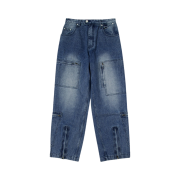 Thevinylhouse Flight Denim Pants Navy
