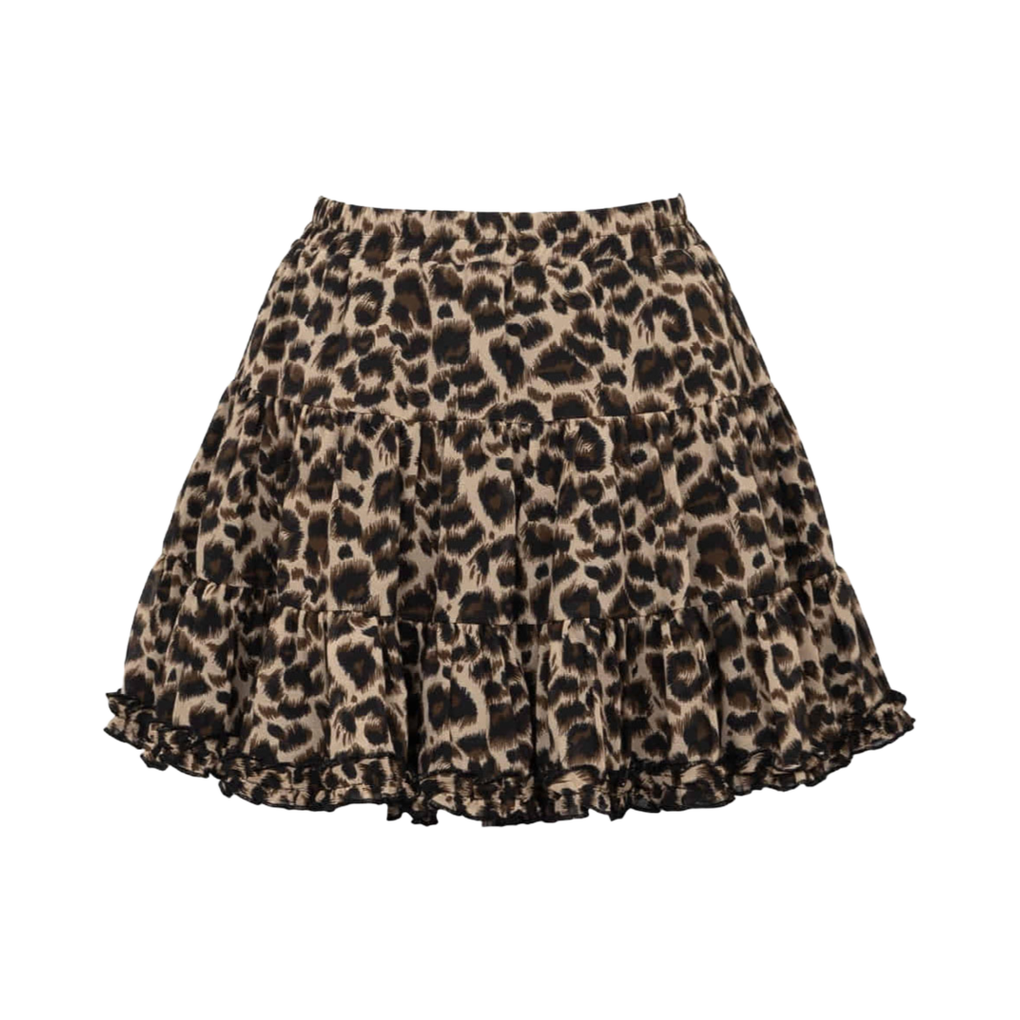 러프넥 레오파드 튜튜 스커트