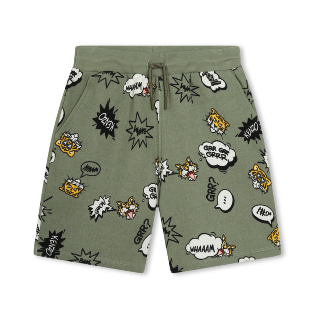 (키즈) 겐조 프린티드 트랙수트 버뮤다 올리브((Kids) Kenzo Printed Tracksuit Bermudas Olive)