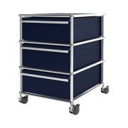 USM Haller Pedestal 1x3 Steel Blue