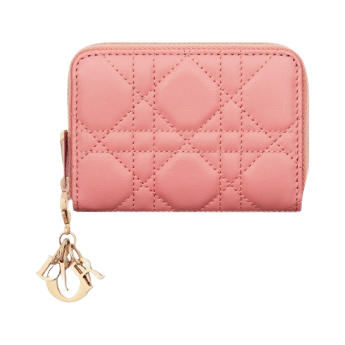 디올 스몰 레이디 보야저 코인 지갑 라이트 핑크 까나쥬 램스킨(Dior Small Lady Voyageur Coin Purse Light Pink Cannage Lambskin) - 1