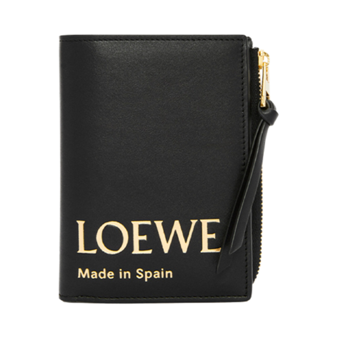 로에베 엠보스 로에베 슬림 컴팩트 월렛 인 샤이니 나파 카프스킨 블랙(Loewe Embossed Loewe Slim Compact Wallet in Shiny Nappa Calfskin Black) - 1