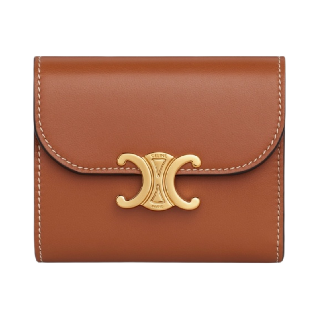 셀린느 스몰 월렛 트리옹프 샤이니 스무스 램스킨 탄(Celine Small Wallet Triomphe in Shiny Smooth Lambskin Tan)