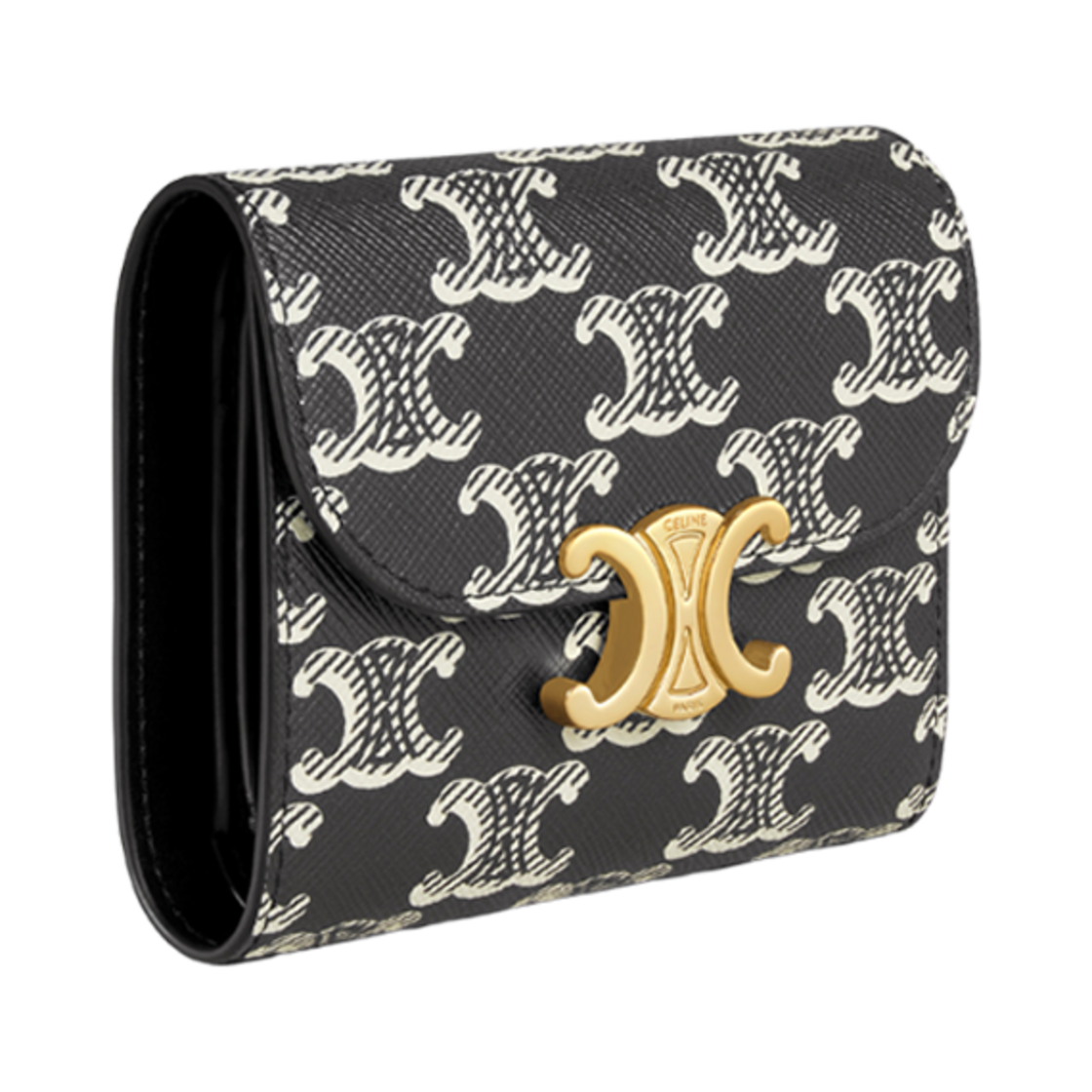 셀린느 스몰 월렛 트리옹프 트리옹프 캔버스 투톤 블랙(Celine Small Wallet Triomphe in Triomphe Canvas Two-Tone Black) - 2