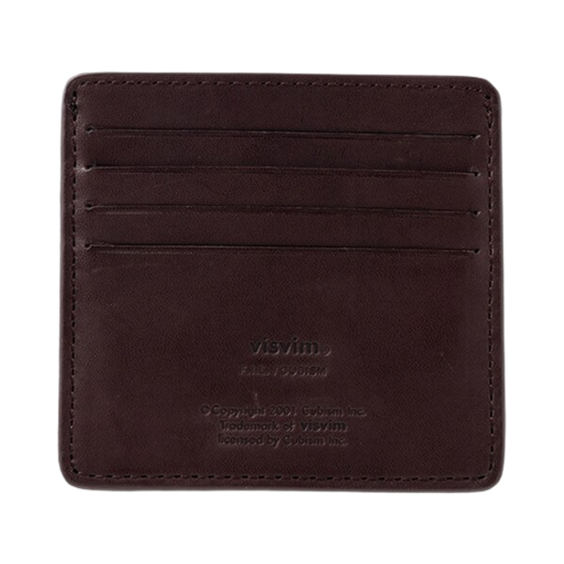 125103003021 Visvim Leather Card Case Burgundy