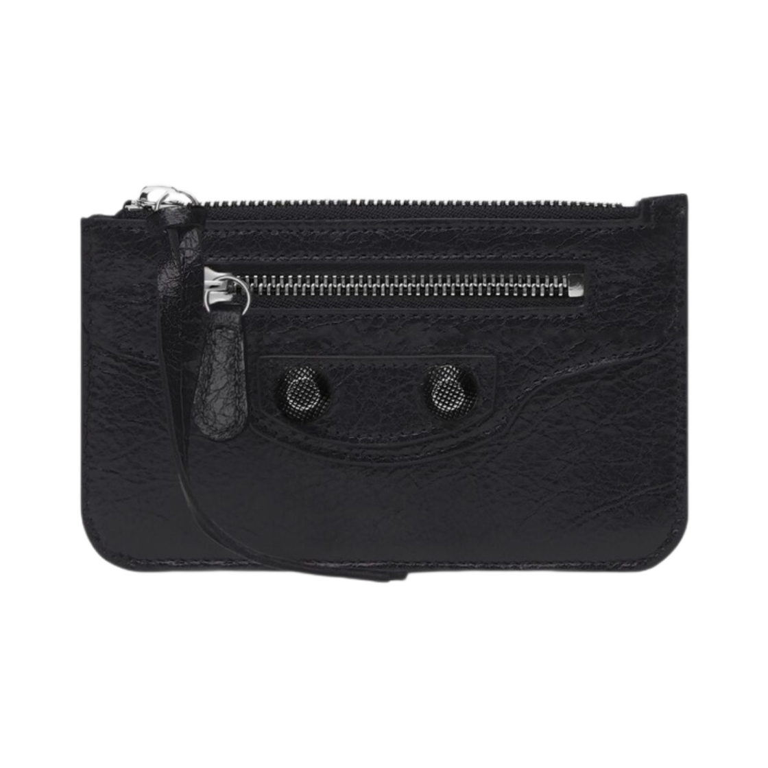 7151851VG9Y1000 Balenciaga Le Cagole Long Coin and Card Holder Black