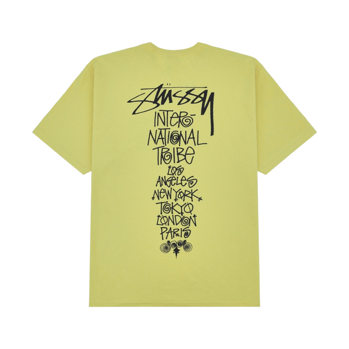 스투시 트라이브 스택 티셔츠 옐로우(Stussy Tribe Stack T-Shirt Yellow) - 1