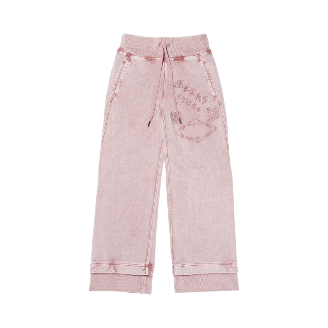 (W) 미스치프 밴딩 스웨트팬츠 워시드 핑크 브라운((W) Mischief Banding Sweatpants Washed Pink Brown)
