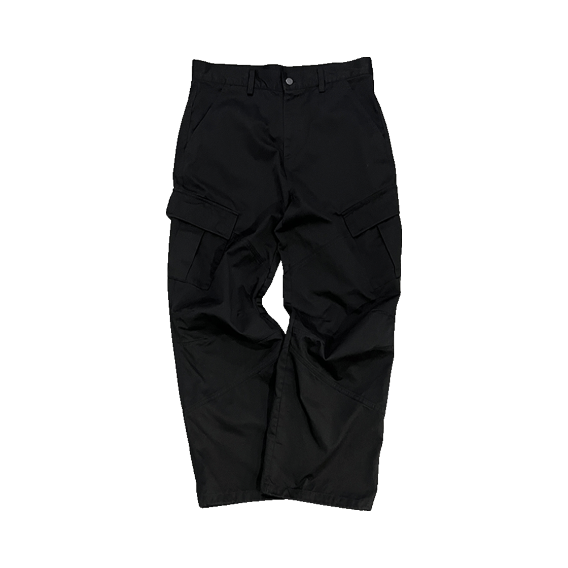 언더마이카 무.109 안티 Fxxking 로고 플레이 세미 와이드 카고 팬츠 블랙(Undermycar Mu.109 Anti Fxxking Logo Play Semi-Wide Cargo Pants Black)