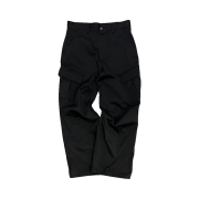 Undermycar Mu.109 Anti Fxxking Logo Play Semi-Wide Cargo Pants Black