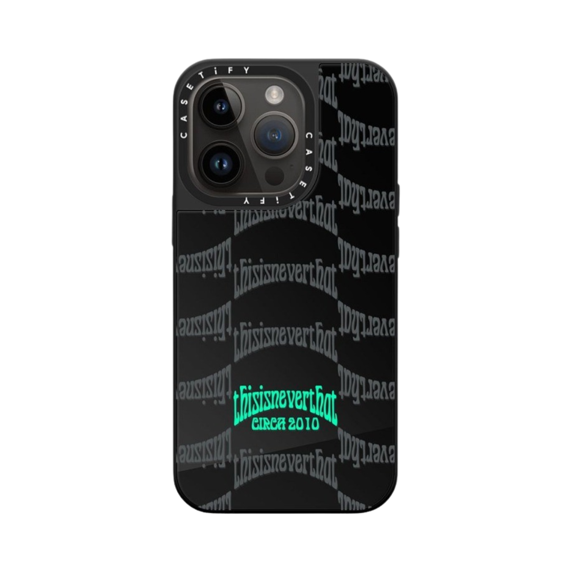 케이스티파이 x 디스이즈네버댓 아이폰 웨이비 맥세이프 미러 케이스 블랙(Casetify x Thisisneverthat iPhone Wavy MagSafe Mirror Case Black) - 3