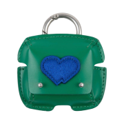 Ader Error Twin Heart AirPods Leather Case Green