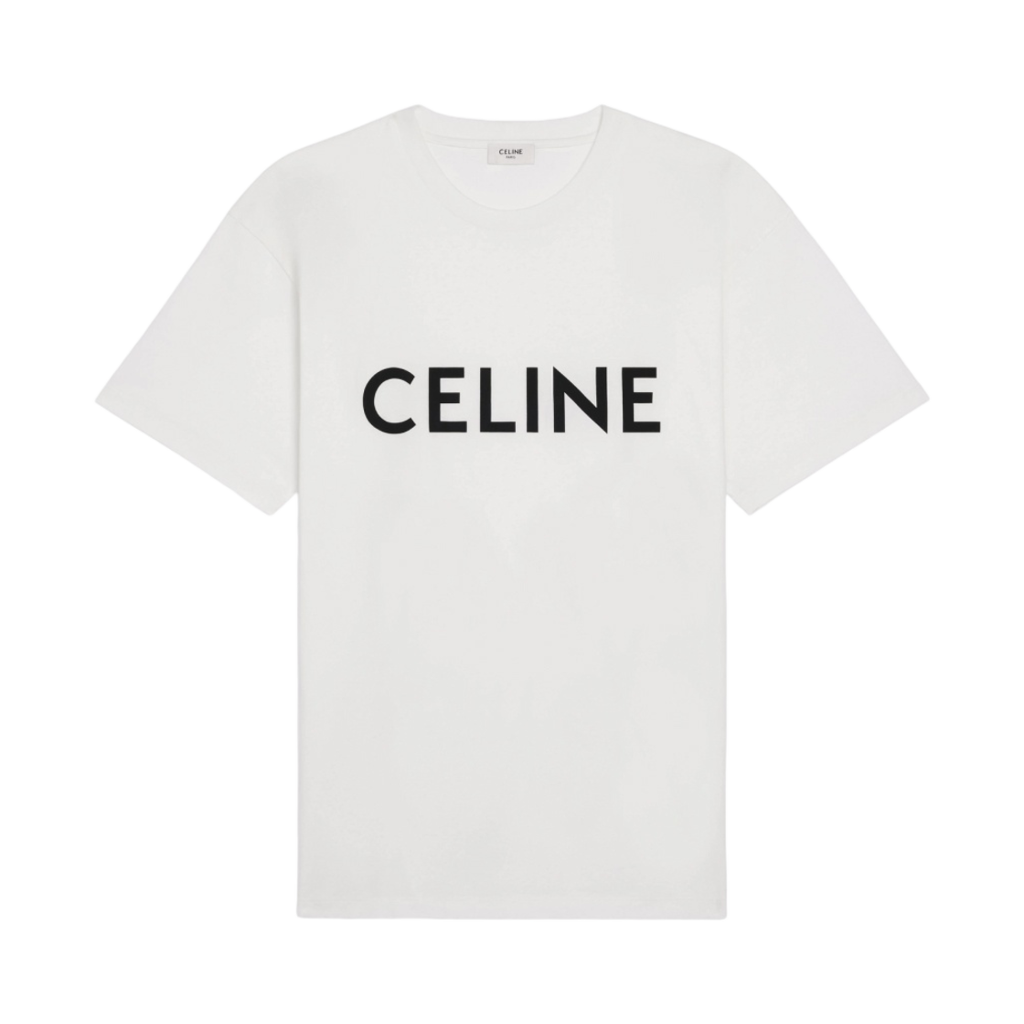 2X681671Q-01CC Celine Loose T-Shirt in Cotton Jersey Chalk Black